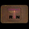 Faux Leather Engravable Patch - Round-Corner Rectangular Thumbnail