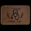 Faux Leather Engravable Patch - Round-Corner Rectangular Thumbnail