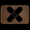 Faux Leather Engravable Patch - Round-Corner Rectangular Thumbnail