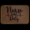 Faux Leather Engravable Patch - Round-Corner Rectangular Thumbnail