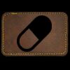Faux Leather Engravable Patch - Round-Corner Rectangular Thumbnail