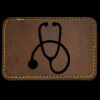 Faux Leather Engravable Patch - Round-Corner Rectangular Thumbnail