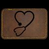 Faux Leather Engravable Patch - Round-Corner Rectangular Thumbnail