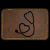 Faux Leather Engravable Patch - Round-Corner Rectangular Thumbnail