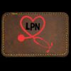 Faux Leather Engravable Patch - Round-Corner Rectangular Thumbnail