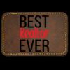 Faux Leather Engravable Patch - Round-Corner Rectangular Thumbnail