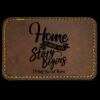 Faux Leather Engravable Patch - Round-Corner Rectangular Thumbnail