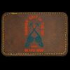 Faux Leather Engravable Patch - Round-Corner Rectangular Thumbnail