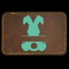 Faux Leather Engravable Patch - Round-Corner Rectangular Thumbnail