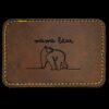 Faux Leather Engravable Patch - Round-Corner Rectangular Thumbnail