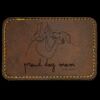 Faux Leather Engravable Patch - Round-Corner Rectangular Thumbnail