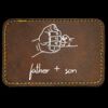 Faux Leather Engravable Patch - Round-Corner Rectangular Thumbnail