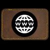 Faux Leather Engravable Patch - Round-Corner Rectangular Thumbnail