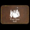Faux Leather Engravable Patch - Round-Corner Rectangular Thumbnail