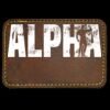 Faux Leather Engravable Patch - Round-Corner Rectangular Thumbnail