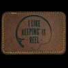 Faux Leather Engravable Patch - Round-Corner Rectangular Thumbnail