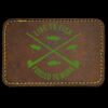 Faux Leather Engravable Patch - Round-Corner Rectangular Thumbnail
