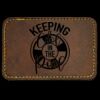 Faux Leather Engravable Patch - Round-Corner Rectangular Thumbnail