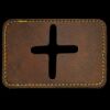 Faux Leather Engravable Patch - Round-Corner Rectangular Thumbnail