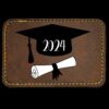 Faux Leather Engravable Patch - Round-Corner Rectangular Thumbnail