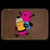 Faux Leather Engravable Patch - Round-Corner Rectangular Thumbnail