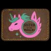 Faux Leather Engravable Patch - Round-Corner Rectangular Thumbnail