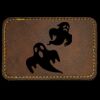 Faux Leather Engravable Patch - Round-Corner Rectangular Thumbnail