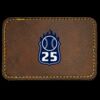 Faux Leather Engravable Patch - Round-Corner Rectangular Thumbnail