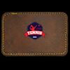 Faux Leather Engravable Patch - Round-Corner Rectangular Thumbnail