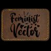 Faux Leather Engravable Patch - Round-Corner Rectangular Thumbnail