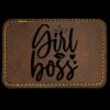 Faux Leather Engravable Patch - Round-Corner Rectangular Thumbnail