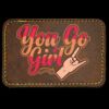 Faux Leather Engravable Patch - Round-Corner Rectangular Thumbnail