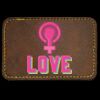 Faux Leather Engravable Patch - Round-Corner Rectangular Thumbnail