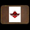 Faux Leather Engravable Patch - Round-Corner Rectangular Thumbnail