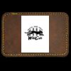 Faux Leather Engravable Patch - Round-Corner Rectangular Thumbnail