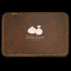 Faux Leather Engravable Patch - Round-Corner Rectangular Thumbnail