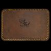 Faux Leather Engravable Patch - Round-Corner Rectangular Thumbnail