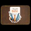 Faux Leather Engravable Patch - Round-Corner Rectangular Thumbnail