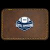 Faux Leather Engravable Patch - Round-Corner Rectangular Thumbnail