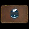 Faux Leather Engravable Patch - Round-Corner Rectangular Thumbnail