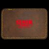 Faux Leather Engravable Patch - Round-Corner Rectangular Thumbnail