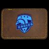 Faux Leather Engravable Patch - Round-Corner Rectangular Thumbnail