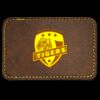 Faux Leather Engravable Patch - Round-Corner Rectangular Thumbnail