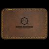 Faux Leather Engravable Patch - Round-Corner Rectangular Thumbnail