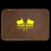 Faux Leather Engravable Patch - Round-Corner Rectangular Thumbnail