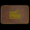 Faux Leather Engravable Patch - Round-Corner Rectangular Thumbnail