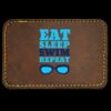 Faux Leather Engravable Patch - Round-Corner Rectangular Thumbnail