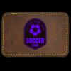 Faux Leather Engravable Patch - Round-Corner Rectangular Thumbnail
