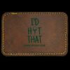 Faux Leather Engravable Patch - Round-Corner Rectangular Thumbnail