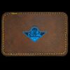 Faux Leather Engravable Patch - Round-Corner Rectangular Thumbnail